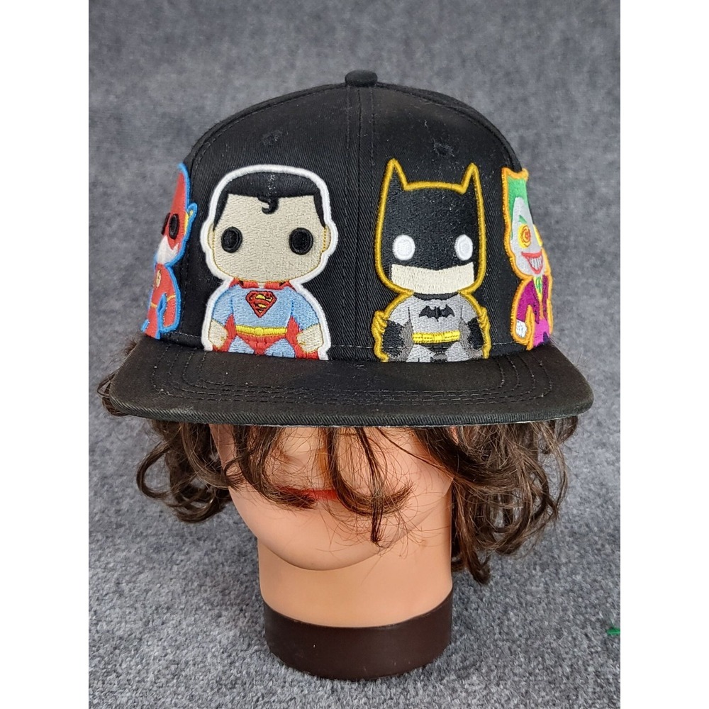 Funko Pop DC Comics Snapback Hat Superman Batman Flash Joker Black Mens Flat Cap